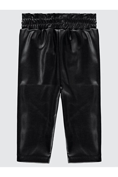 Civil Baby Kožené rovné kalhoty 9-18 měsíců - černé 9-12 měsíců