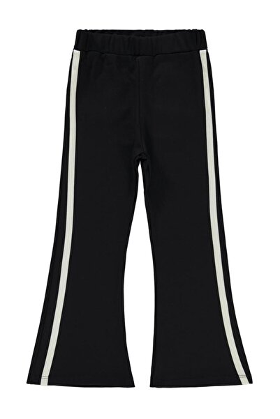 Civil Girls Yanı Şeritli 10-13 Yaş Tayt - Siyah 13-14 Yaş