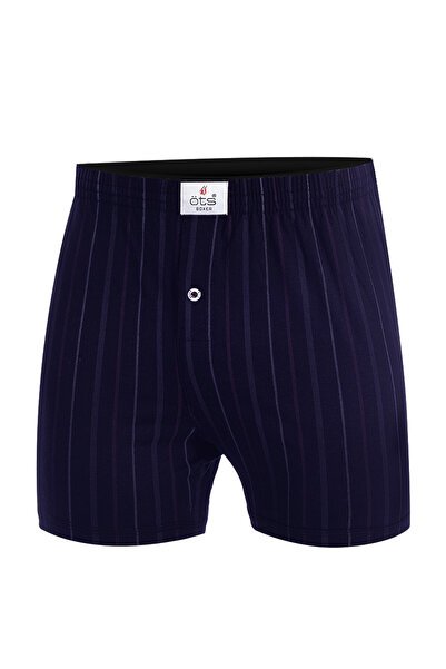 Öts Ανδρικό μονό Jersey Boxer Indigo 3 τεμαχίων (100% βαμβάκι)