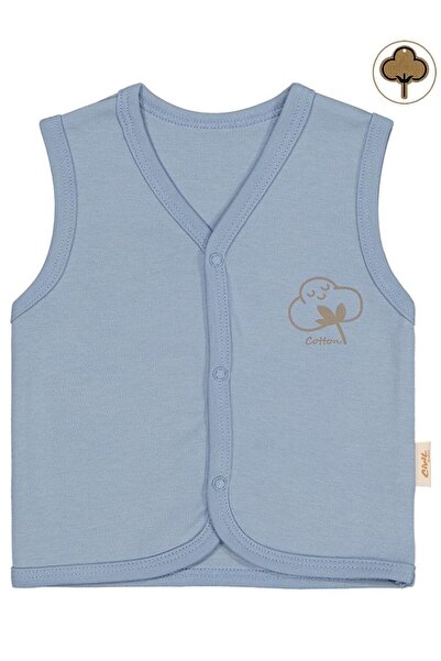 Civil Baby Organic Cotton 0-12 Months Baby Vest - Blue 0-1 Month