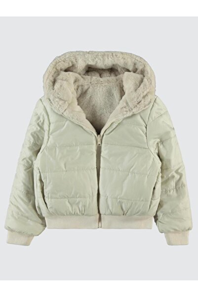 Civil Girls Double-Sided Plush Coat for Ages 6-9 - Beige 7-8 Years