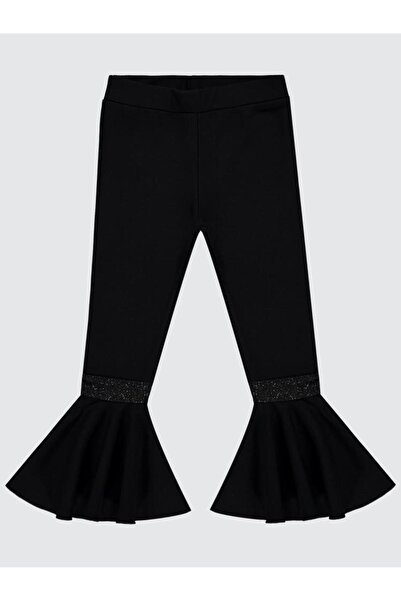 Civil Girls İspanyol Paça 6-9 Yaş Tayt - Siyah 7-8 Yaş