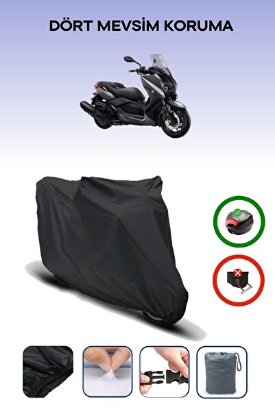 Breen حقيبة خلفية من القماش المشمع للدراجة النارية باللون الأسود من Yamaha X-...