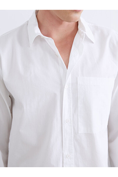 LC Waikiki Ανδρικό πουκάμισο με μακρυμάνικο ποπλίνα Vision New Season Regular Fit