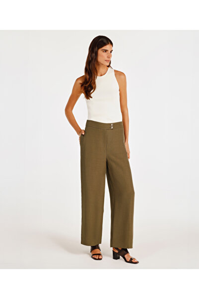 Yargıcı Yüksek Bel Palazzo Pantolon