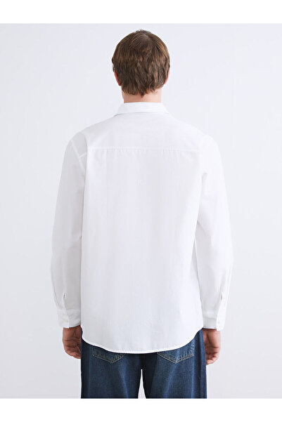 LC Waikiki Ανδρικό πουκάμισο με μακρυμάνικο ποπλίνα Vision New Season Regular Fit