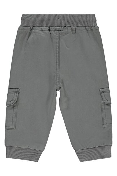 Civil Baby Bel Ribanalı Kargo Cepli 6-18 Ay Pantolon - Gri9-12 Ay
