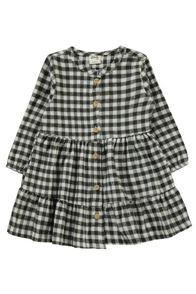 Civil Baby Lumberjack Patterned 6-18 Month Dress - Khaki 12-18 Months