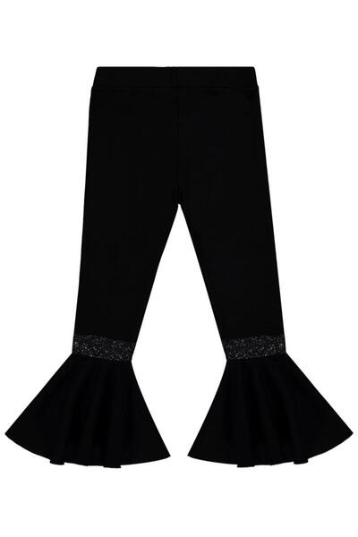 Civil Girls İspanyol Paça 10-13 Yaş Tayt - Siyah 13-14 Yaş