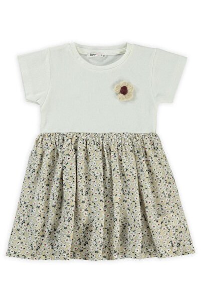 Civil Girls Φόρεμα με σχέδια λουλουδιών για 2-5 ετών - Μπεζ 4-5 ετών