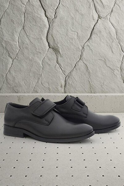 Rakerplus Справжня шкіра Чорний колір Оксфорд дитяче взуття на липучках