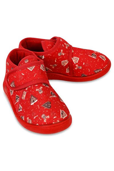 Civil Geyik Baskılı -32 Numara Panduf - Kırmızı 29