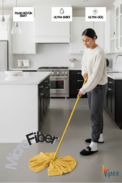 VİPEX 70x90 Ultra Doku Havlu Mop Başlığı Yüksek Emicilik