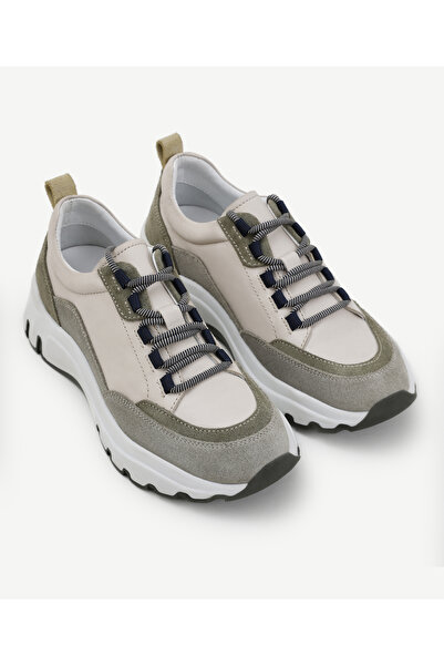 Yargıcı Kalın Tabanlı Deri Spor Ayakkabı