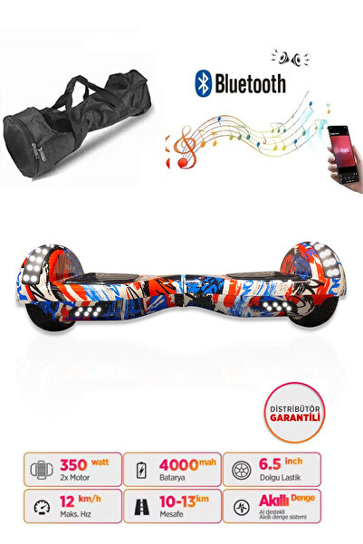 CityMate Elektrikli Kaykay Full Ledli Hoverboard Bluetooth Hoparlörlü 6.5 Inc...