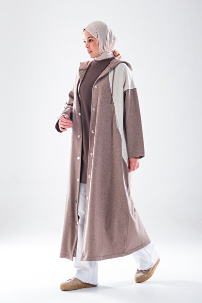 Plistre 2275_Γυναικεία αθλητικά ρούχα oversized με κουκούλα Μακρύ καπέλο με ελαφρύ κορδόνια – M ελαφρύ Μαντίλι χιτζάμπ