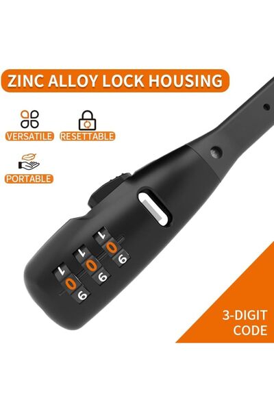 Lumely 2 Pack Zip Tie Lock,3-Digit Combo Adjustable Bike Lock,Ideal for Refrigerator Fridge Gate Bike