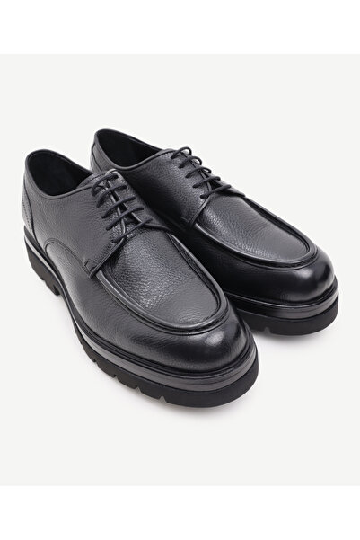 Yargıcı Retro Görünümlü Bağlı Deri Ayakkabı