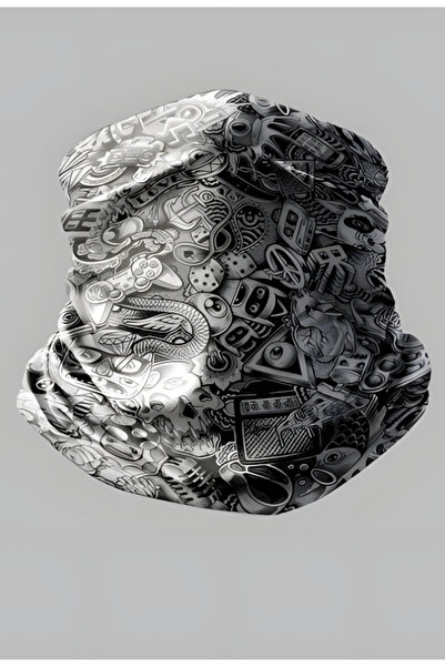 NIFF Karışık Çok Desenli Tasarımlı Motorcu Buff Maske Outdoor Boyunluk Unisex...
