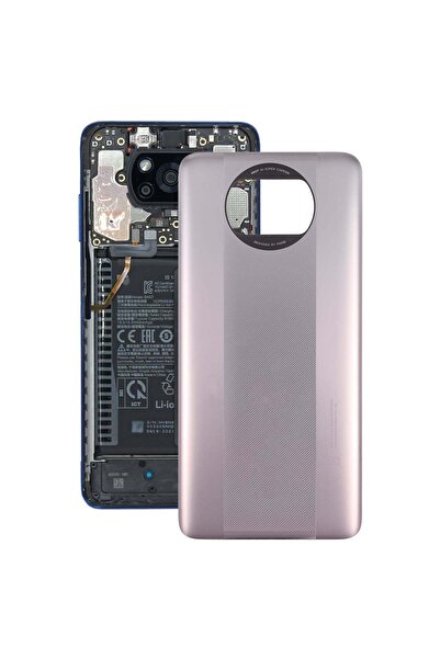 Fodos Xiaomi Poco X3 Uyumlu Arka Pil Batarya Kapağı MZB07Z0IN MZB07Z1IN Gold
