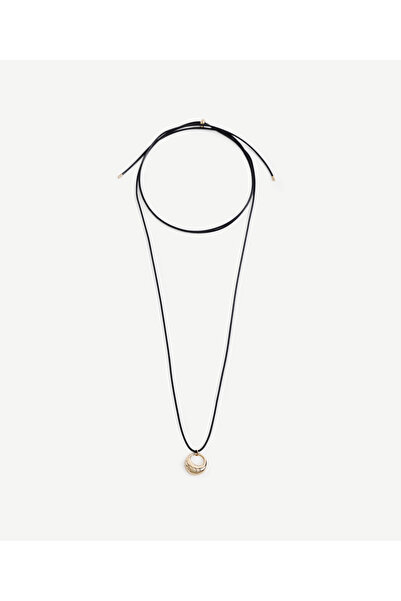 Yargıcı Ayarlanabilir Bağ Detaylı Uzun Kolye