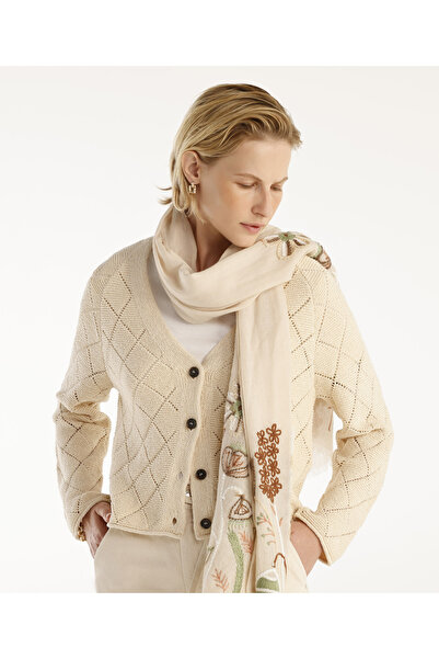 Yargıcı V Yaka Dekorlu Hırka