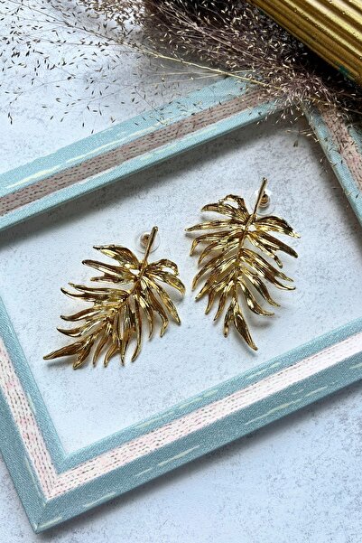 Meva Takı ve Aksesuar أقراط التروبك ياب (Tropik Yaprak) من مجموعة ميفارت