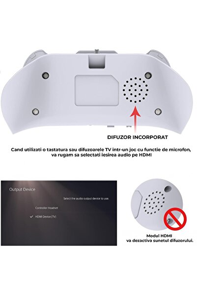 Timebox Wireless Keyboard for PS5/PS5 Pro, Gamepad Chatpad, Bluetooth 3.0, Portable with Integrated Speaker