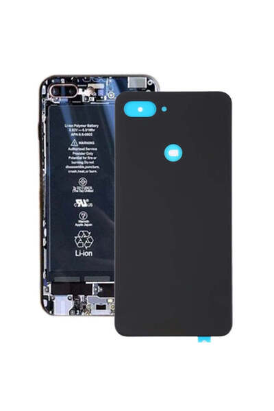 Fodos Xiaomi Mi 8 Lite Uyumlu Arka Kapak Pil Batarya Kapağı M1808D2TG Siyah