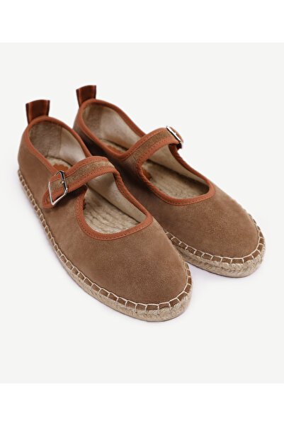 Yargıcı Renk Detaylı Deri Espadril