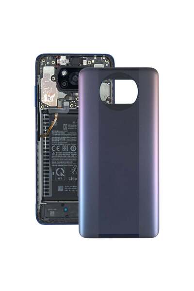 Fodos Xiaomi Poco X3 Pro Uyumlu Arka Pil Batarya Kapağı M2102J20SG M2102J20SI Siyah