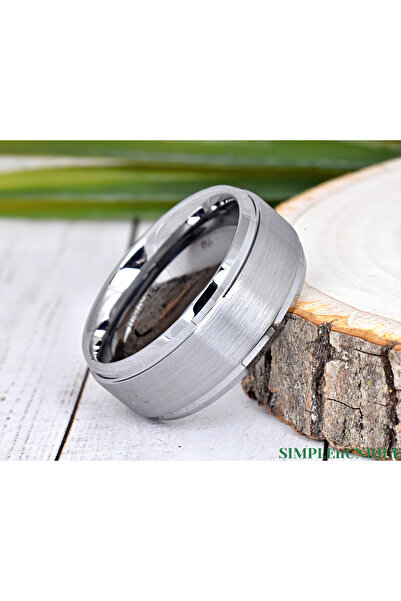 deren gümüş 10mm Mat Zemin Erkek Gümüş Alyans 925ayar