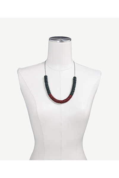 Yargıcı Ahşap Boncuklu Kolye