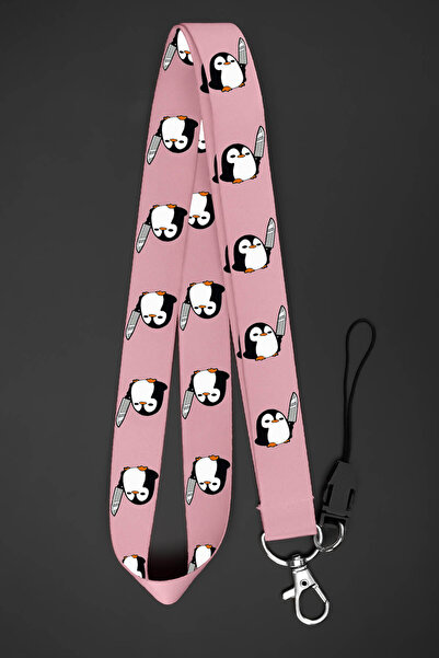 Apptakı Katil Penguen Yaka Kartı Aksesuar Boyun İpi Boyun Aski İpi Telefon As...