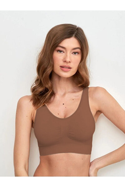 MİSTİRİK Panax Model Toparlayıcı Sıkılaştırıcı Kalın Askılı Pedli Büstiyer Kahve Renk