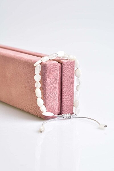 Safnaturel سوار مكرامية من حجر القمر الطبيعي