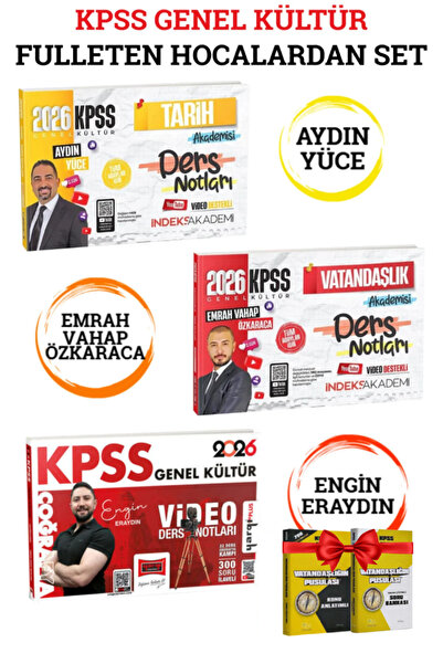 İndeks Akademi KPSS 2026 Aydın Yüce Tarih- Emrah Vahap Özkaraca Vatandaşlık- Engin Eraydın Coğrafya Video Ders Notu