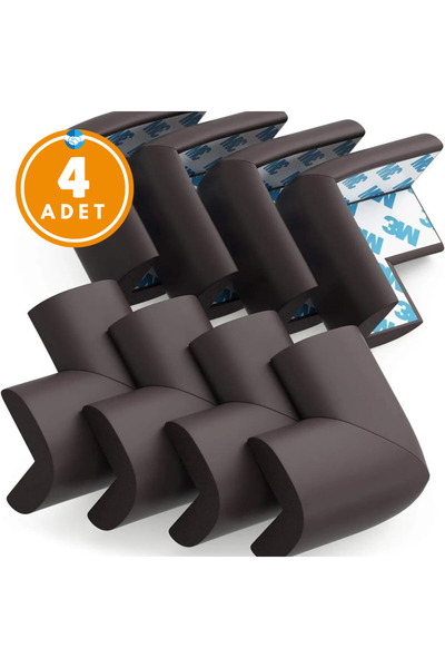 Miningaa 4 Pieces Corner Protector Cushion Pure Rubber Table Coffee Table Edge Corner Protector Child Baby Safety Protection