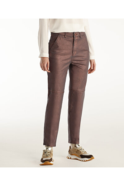 Yargıcı Kesik Detaylı Yüksek Bel Düz Kesim Pantolon