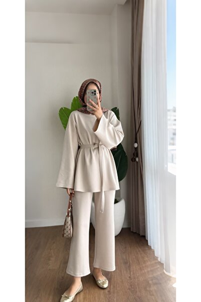 AKIZER Scuba Kumaş Kadın Ikili Tesettür Takım