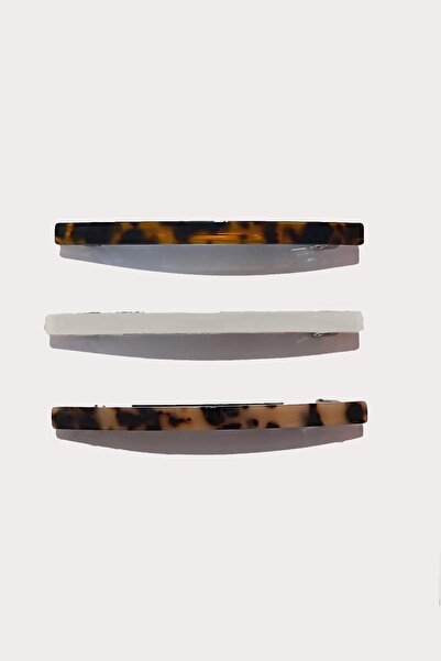 New Obsessions Clip de păr acrilic London de lux, pachet de 3