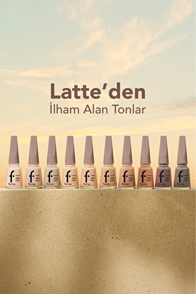 Flormar Latte Yüksek Pigmentli & Parlak Bitişli Kahve Tonlu Oje