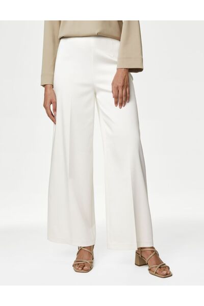 Marks & Spencer Yüksek Bel Wide Leg Saten Pantolon