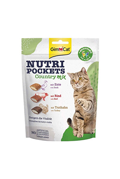 Gimcat Nutripockets Country Mix Multivitaminli Kedi Ödül Maması 150 Gr