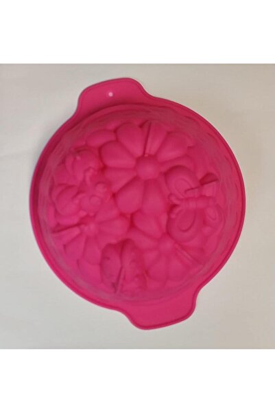 enc SİLİKON KEK KALIBI ÇİÇEKLİ ARILI