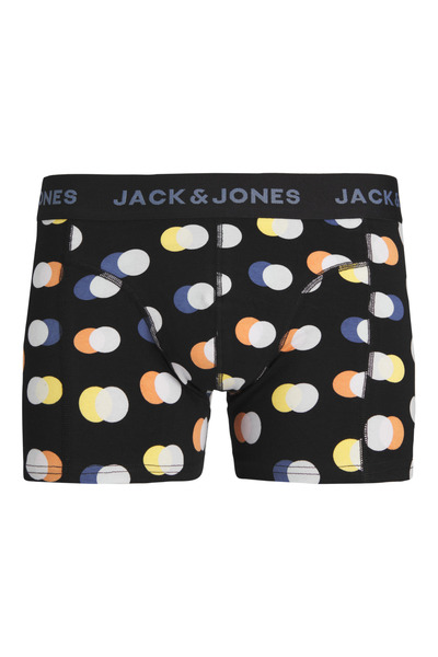 Jack & Jones Ανδρικά μαύρα εσώρουχα Jacreese Trunks 3 Pack Sn Boxer 12255820-Μαύρο