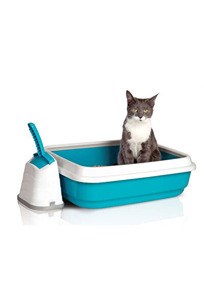 İmac İmac Duo Cat Açık Kedi Tuvaleti Turkuaz