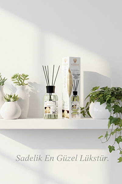 Elegance vip Perfume Beyaz Sabun Reed Diffuser Bambu Çubuklu Oda Kokusu (110 ML) Banyo Ve Wc Için Mükemmel Seçim