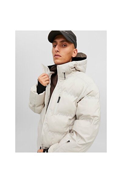 Jack & Jones Jack&Jones Hooded Waterproof Beige Men's 3M Thinsulate Coat12238998