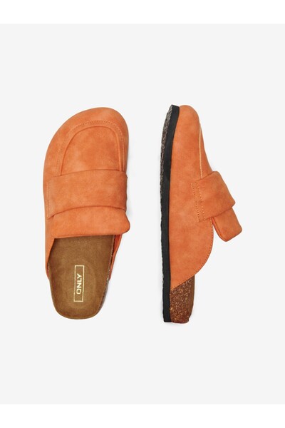 ONLY Kapalı Burun Turuncu Kadın Loafer Terlik 15288813